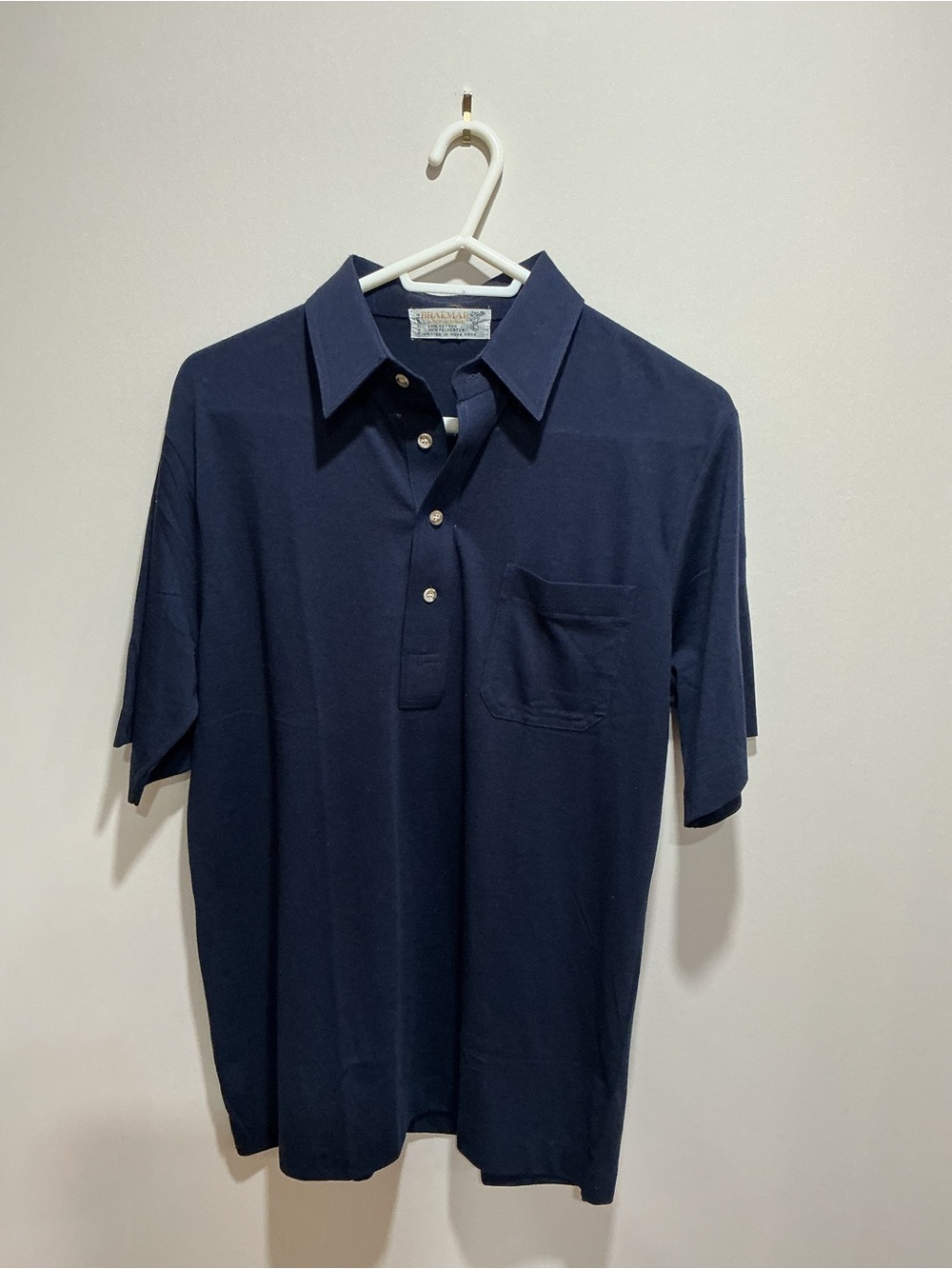 Vintage Braemar Classic Navy Men’s Polo Shirt size large